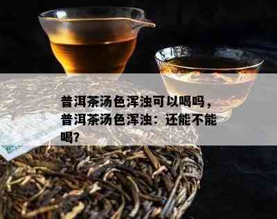 普洱茶汤色浑浊可以喝吗，普洱茶汤色浑浊：还能不能喝？