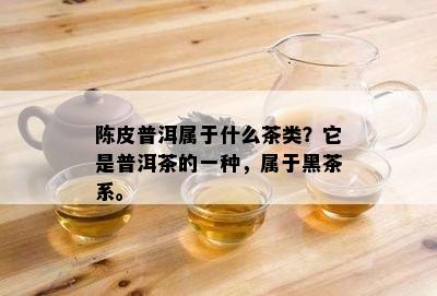 陈皮普洱属于什么茶类？它是普洱茶的一种，属于黑茶系。