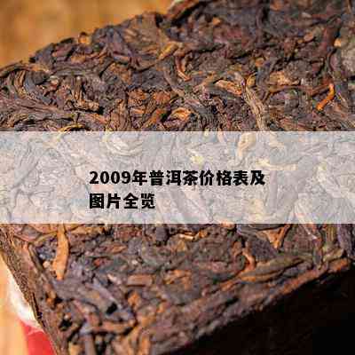 2009年普洱茶价格表及图片全览