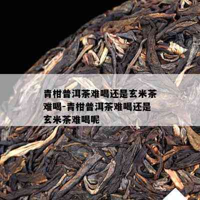 青柑普洱茶难喝还是玄米茶难喝-青柑普洱茶难喝还是玄米茶难喝呢