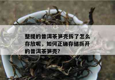 整提的普洱茶笋壳拆了怎么存放呢，怎样正确存储拆开的普洱茶笋壳？