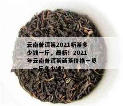 云南普洱茶2021新茶多少钱一斤，最新！2021年云南普洱茶新茶价格一览，一斤多少钱？