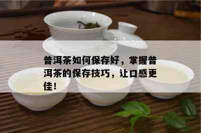 普洱茶怎样保存好，掌握普洱茶的保存技巧，让口感更佳！