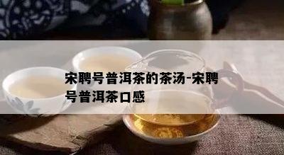 宋聘号普洱茶的茶汤-宋聘号普洱茶口感