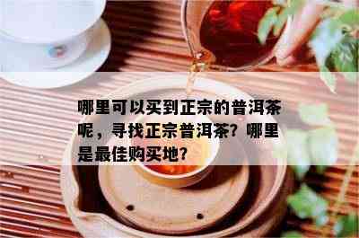 哪里可以买到正宗的普洱茶呢，寻找正宗普洱茶？哪里是更佳购买地？