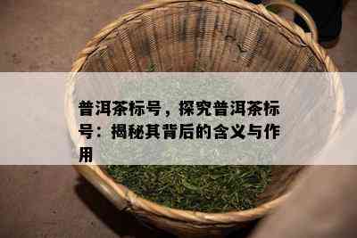 普洱茶标号，探究普洱茶标号：揭秘其背后的含义与作用