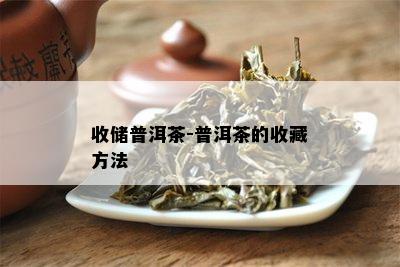 收储普洱茶-普洱茶的收藏方法