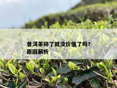 普洱茶碎了就没价值了吗？原因解析