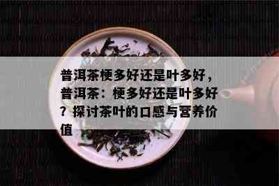 普洱茶梗多好还是叶多好，普洱茶：梗多好还是叶多好？探讨茶叶的口感与营养价值