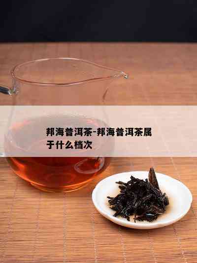 邦海普洱茶-邦海普洱茶属于什么档次