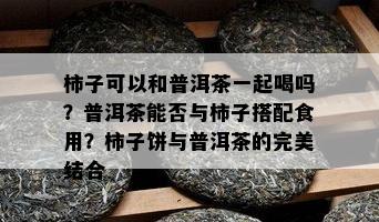 柿子可以和普洱茶一起喝吗？普洱茶能否与柿子搭配食用？柿子饼与普洱茶的完美结合