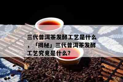 三代普洱茶发酵工艺是什么，「揭秘」三代普洱茶发酵工艺究竟是什么？