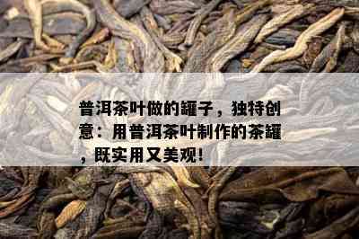 普洱茶叶做的罐子，特别创意：用普洱茶叶制作的茶罐，既实用又美观！