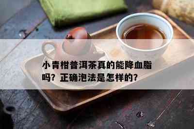 小青柑普洱茶真的能降血脂吗？正确泡法是怎样的？