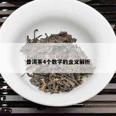 普洱茶4个数字的含义解析