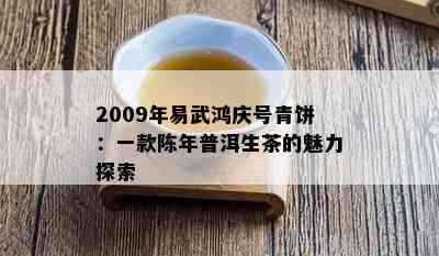 2009年易武鸿庆号青饼：一款陈年普洱生茶的魅力探索