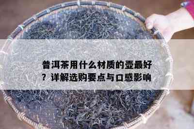 普洱茶用什么材质的壶更好？详解选购要点与口感影响