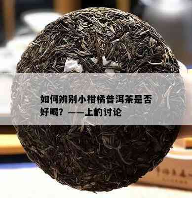 怎样辨别小柑橘普洱茶是不是好喝？——上的讨论