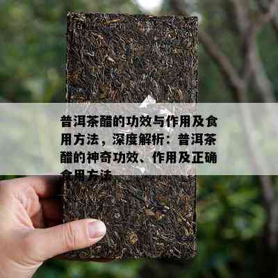 普洱茶醋的功效与作用及食用方法，深度解析：普洱茶醋的神奇功效、作用及正确食用方法