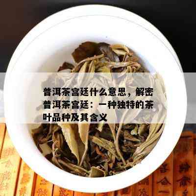 普洱茶宫廷什么意思，解密普洱茶宫廷：一种特别的茶叶品种及其含义