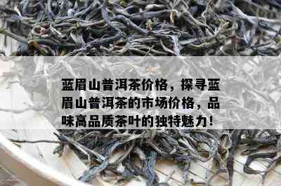 蓝眉山普洱茶价格，探寻蓝眉山普洱茶的市场价格，品味高品质茶叶的独特魅力！