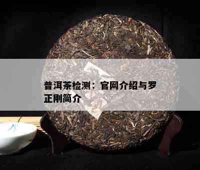 普洱茶检测：官网介绍与罗正刚简介