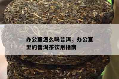 办公室怎么喝普洱，办公室里的普洱茶饮用指南