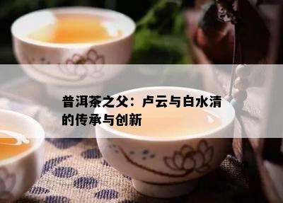 普洱茶之父：卢云与白水清的传承与创新