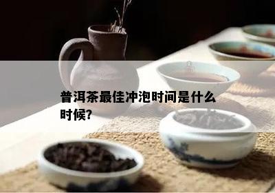 普洱茶更佳冲泡时间是什么时候？