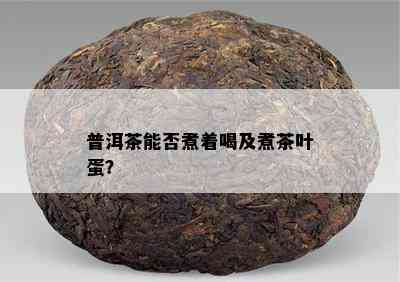 普洱茶能否煮着喝及煮茶叶蛋？