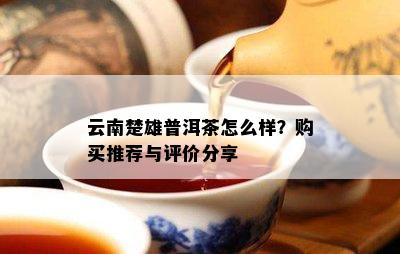 云南楚雄普洱茶怎么样？购买推荐与评价分享