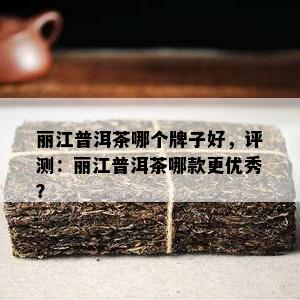 丽江普洱茶哪个牌子好，评测：丽江普洱茶哪款更优秀？