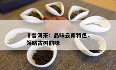 槚普洱茶：品味云南特色，领略古树韵味