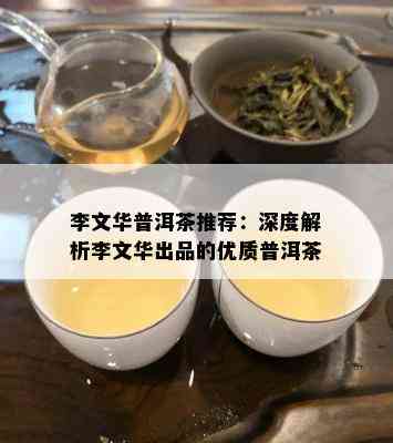 李文华普洱茶推荐：深度解析李文华出品的优质普洱茶