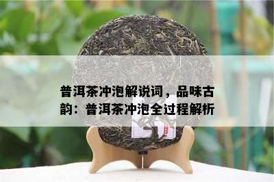 普洱茶冲泡解说词，品味古韵：普洱茶冲泡全过程解析