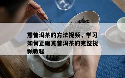 煮普洱茶的方法视频，学习如何正确煮普洱茶的完整视频教程