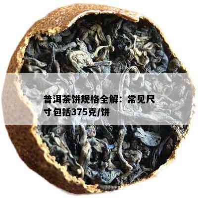 普洱茶饼规格全解：常见尺寸包括375克/饼