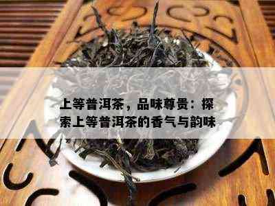 上等普洱茶，品味尊贵：探索上等普洱茶的香气与韵味