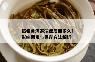 稻香普洱茶沱保质期多久？作用因素与保存方法解析