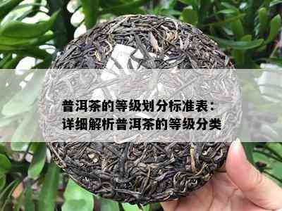 普洱茶的等级划分标准表：详细解析普洱茶的等级分类