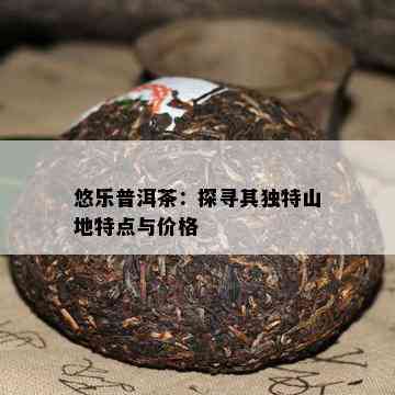 悠乐普洱茶：探寻其特别山地特点与价格