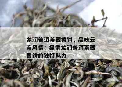 龙润普洱茶藏香饼，品味云南风情：探索龙润普洱茶藏香饼的独特魅力