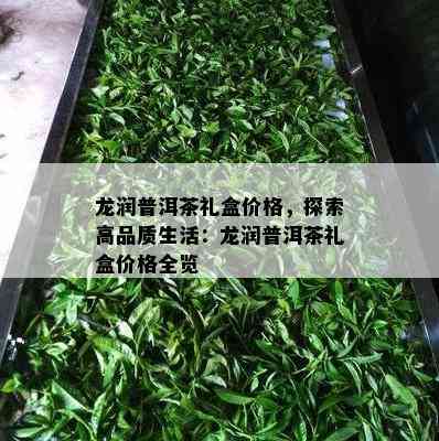 龙润普洱茶礼盒价格，探索高品质生活：龙润普洱茶礼盒价格全览