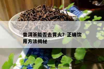 普洱茶能否去胃火？正确饮用方法揭秘