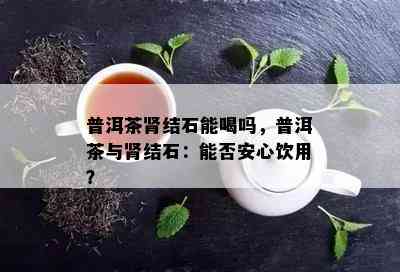 普洱茶肾结石能喝吗，普洱茶与肾结石：能否安心饮用？