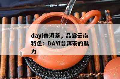 dayi普洱茶，品尝云南特色：DAYI普洱茶的魅力