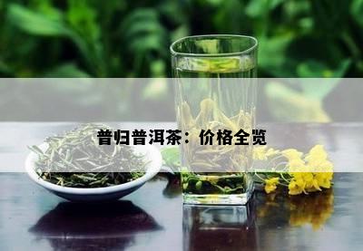 普归普洱茶：价格全览