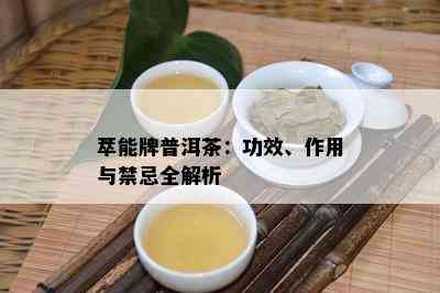 萃能牌普洱茶：功效、作用与禁忌全解析