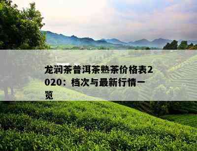 龙润茶普洱茶熟茶价格表2020：档次与最新行情一览