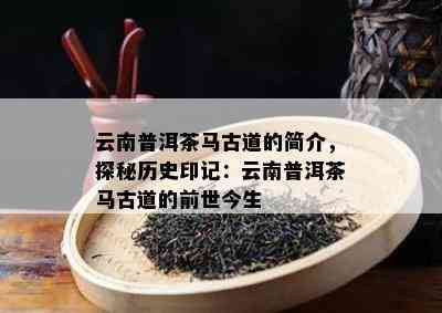 云南普洱茶马古道的简介，探秘历史印记：云南普洱茶马古道的前世今生